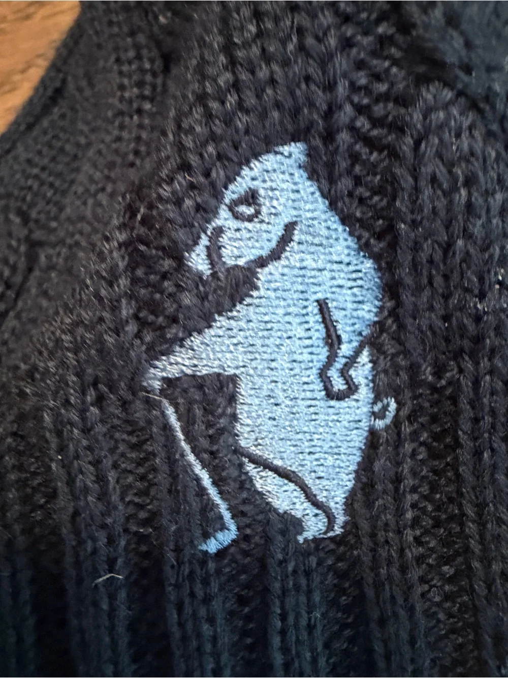 Kama Women’s Navy Knit 50% Wool Pom Pom Beanie Golf Country Club Core Faux Fur